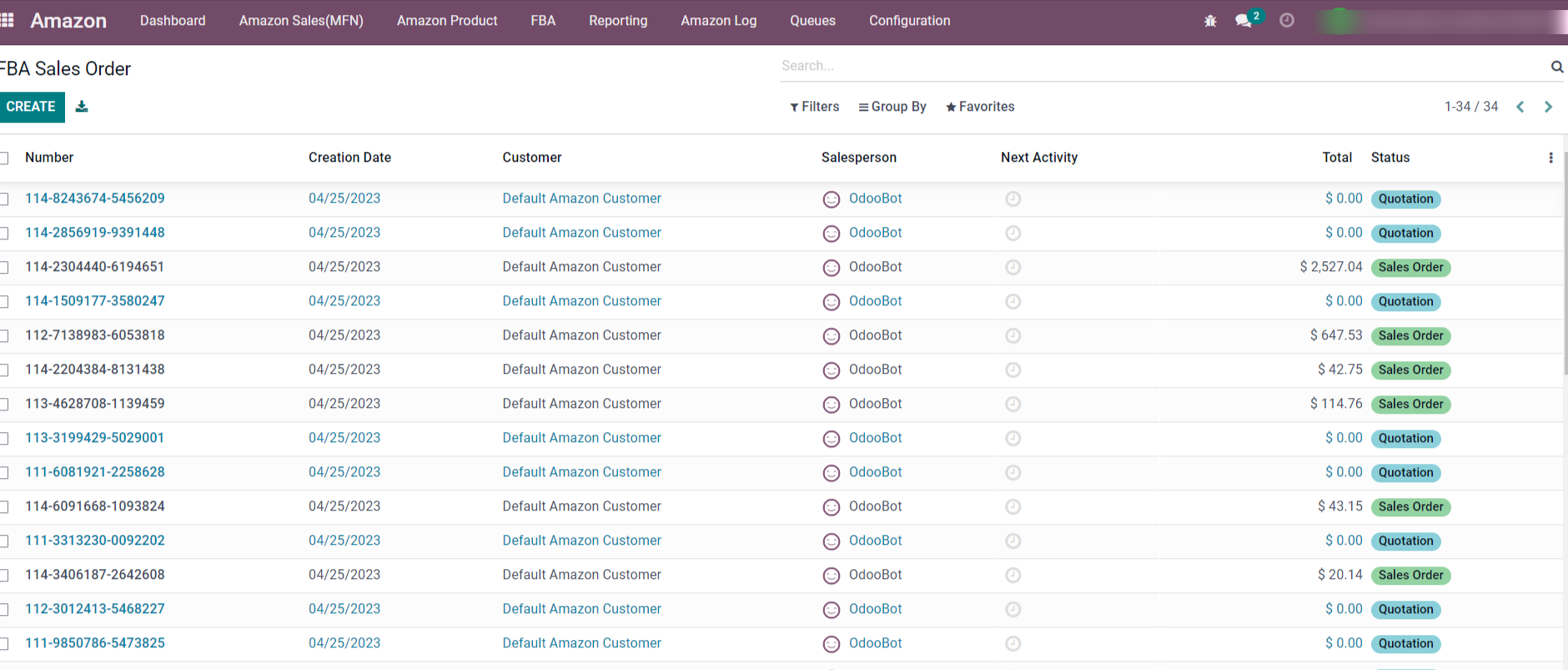 Odoo Amazon Connector