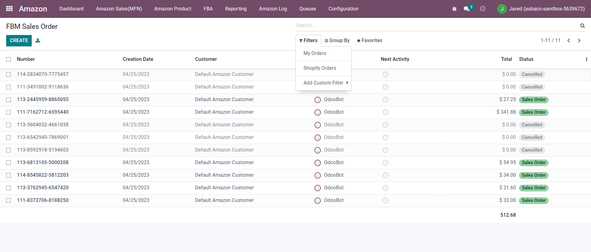 Odoo Amazon Connector