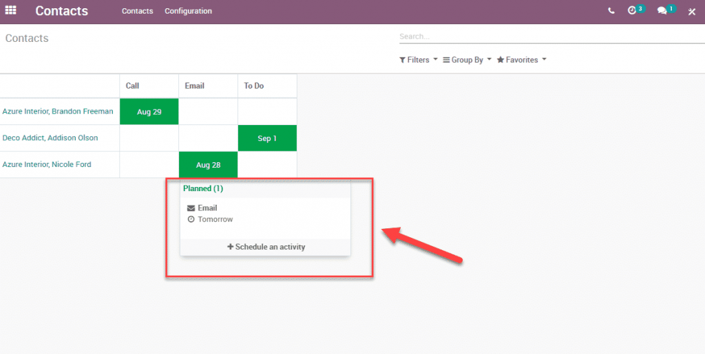 Odoo 12 009 - Calendar and Activities easy tracking