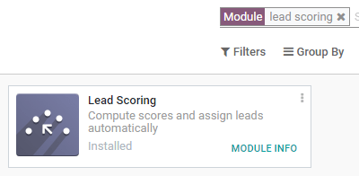 Odoo CRM Lead scoring