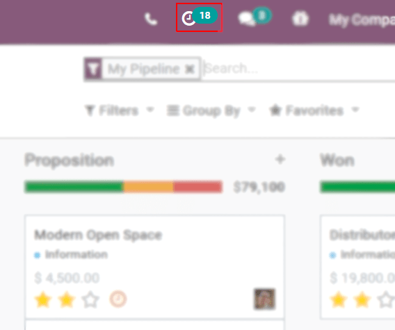 Odoo CRM pipeline