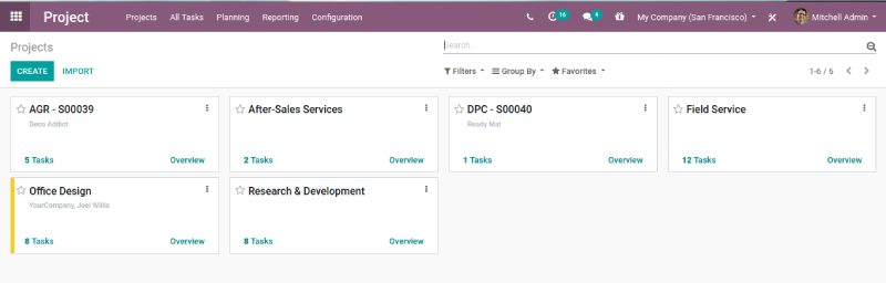 Odoo Project Management module