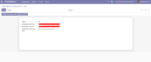 Odoo Shipstation integration