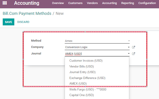 Odoo Bill.com Integration