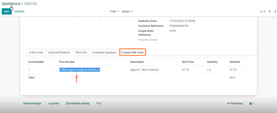 Odoo Coupa Integration