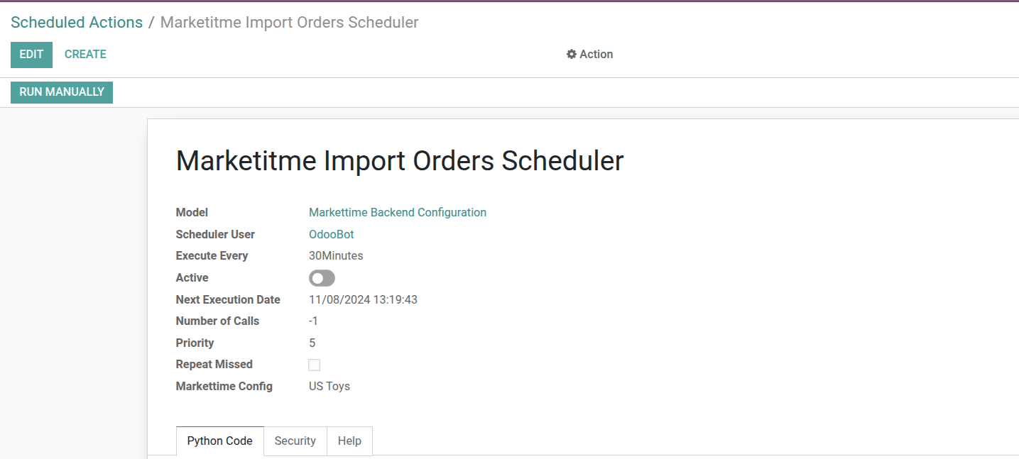 MarketTime Odoo Integration